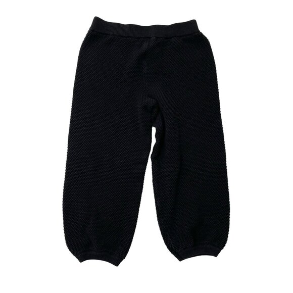 Free People Knit Balloon Pull On Jogger Sweater Pants Navy Black size Medium - Picture 5 of 7